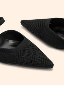 CUCCOO BASICS Women Simple & Practical High Heel Shoes, Solid Color - Black - View 5