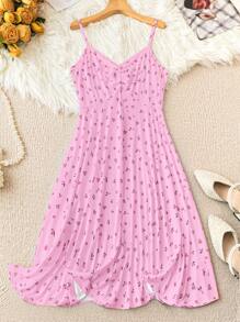 SHEIN LUNE Plus Size Sleeveless Summer Dress, Fashion - Multicolor - View 1