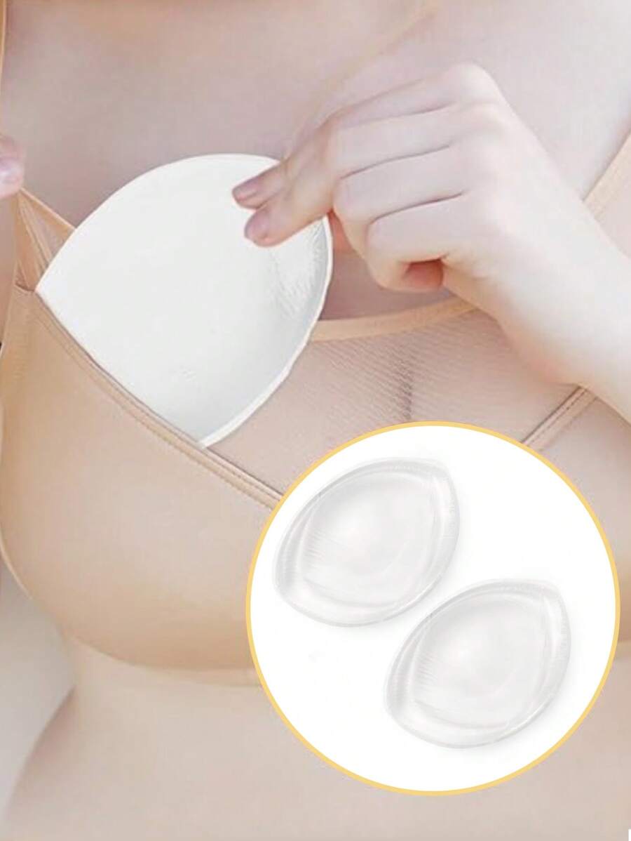 SHEIN 1 Pair Transparent S-Shaped Abalone Shell Inserts, Suitable For Daily Wear - Clear - View 1