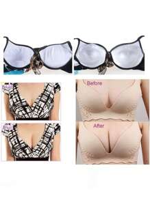 SHEIN 1 Pair Transparent S-Shaped Abalone Shell Inserts, Suitable For Daily Wear - Clear - View 3