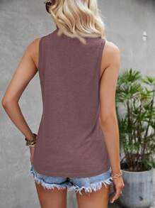 SHEIN Clasi Women's Grey Graphic Print Camisole For Summer Music Festivals
