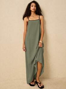 Poéselle Robe avec longue bandoulière, tenue mode été