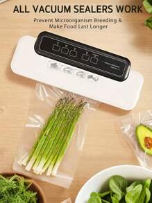 SHEIN 50个/批真空封口袋，真空封口机真空包装袋，真空封口机储物袋厨房工具新鲜食品保鲜，厨房用品配件 - 無色 - 查看 8