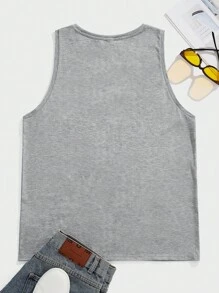 Manfinity Hypemode Camiseta interior de hombre a rayas grises - Gris Claro - Ver 2