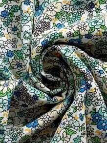 Soleia 碎花方領泡泡袖洋裝