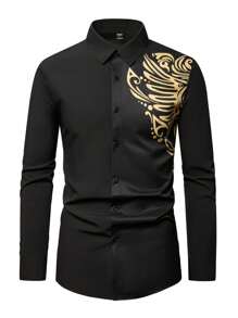 Manfinity AFTRDRK Camisa de manga larga para hombre, de moda para el verano