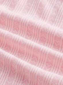 SHEIN Girlism 青少年女孩舒适休闲简约花卉蝴蝶结装饰吊带背心 - 粉色 - 查看 3