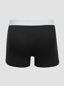 Manfinity Underwear&Sleepwear Basics Mutande da uomo confortevoli e morbide con patch a motivo di lettere, vita elastica