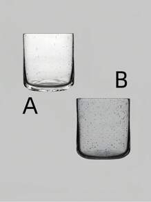 Cirelle 1pc Textured Glass Cup For Sparkling Water Creative Homemade Carbonated Drinkware Perfect For Fitness Party Favors Healthy Lifestyle, New Year, Christmas Party, Party Use, Family Dining, Housewarming Gift, High-End Cafe Supplies, Back To School Use, Dorm Essentials - Multicolor - View 3