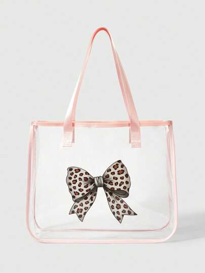 Kawaii Bolso de mano rosa flor de cerezo para mujer 1288767, bolso de playa transparente