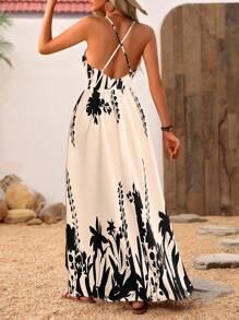 Breezaya 裹背露背度假休闲装 - 现代休闲连衣裙 - 杏色 - 查看 3