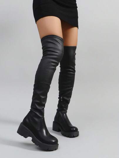 Our Goth Women's Fashion Over The Knee Boots Comfortable