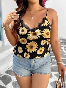 SHEIN VCAY Top/Camiseta sin mangas de moda talla grande, adecuado para el verano
