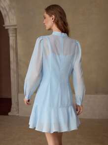 MOTF PREMIUM Conjunto de vestido corto y vestido de tirantes con aplicaciones 3D