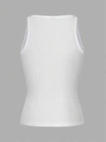 Chiquease 性感无袖针织短款上衣，合身运动吊带背心