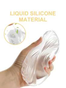 SHEIN 1 Pair Transparent S-Shaped Abalone Shell Inserts, Suitable For Daily Wear - Clear - View 4