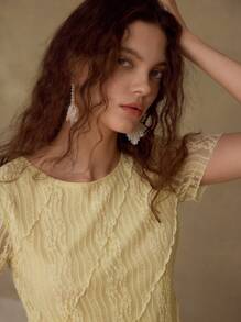 MOTF PREMIUM APPLIQUES SHORT SLEEVE T-SHIRT - Yellow - View 2