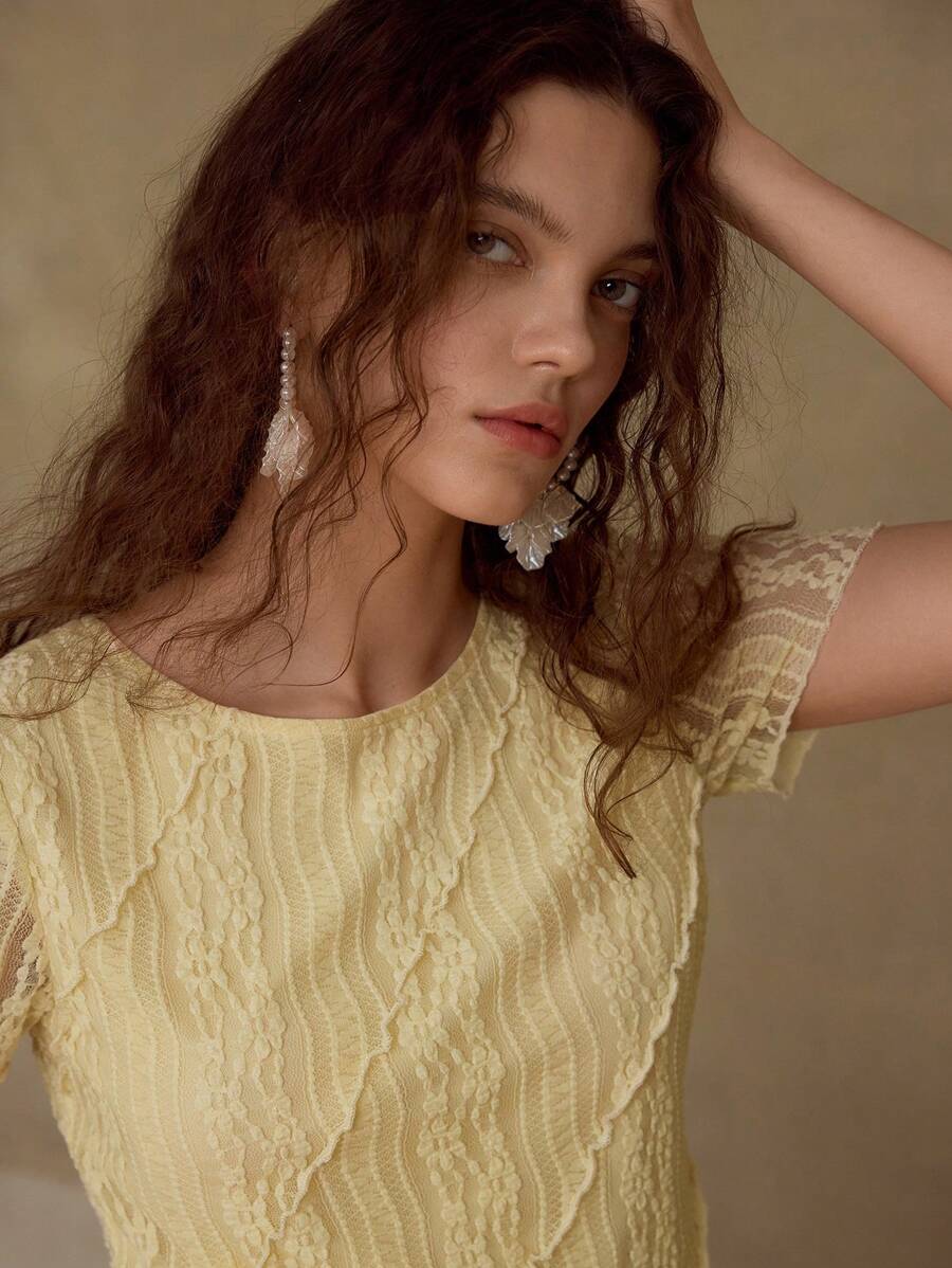 MOTF PREMIUM APPLIQUES SHORT SLEEVE T-SHIRT - Yellow - View 2