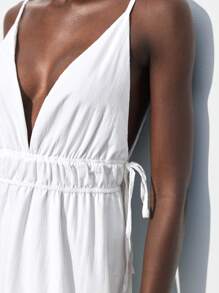 Maija Robe sans manches de couleur unie pour femmes, sexy été