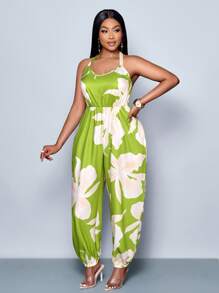 SOLERSUN Mono sin mangas con estampado tropical de halter para primavera-verano 2025