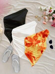 Soleia 3 Set Multicolor Vintage, Casual, Sexy, Cute, Y2K, Coconutgirl, Boho, Vacation, Bohemian, Music Festival Style Tops For Women, Suitable For Summer