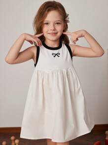 PrepCrw PrepCrw Young Girls White Preppy Style Dress, Spring/Summer Girls School Uniform Teen Girl Clothes For School Uniform School For Girls School Dress First Day Of School Outfits Cute Back To School Clothes Cute Tops For School Dress