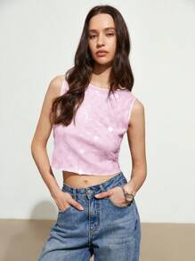 Aveloria Affinna Summer Fashion Solid Color Sequin Cropped Camisole