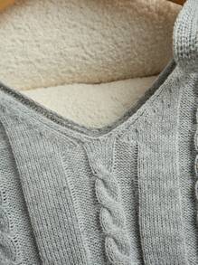 Chiquease Women's V-Neck Ruffled Hem Knit Camisole, Spring/Summer - Grey - View 6