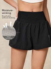 OutZeal Woman Breathable Tech Fabric Sweat Wicking Pocket Tummy Control Running Shorts