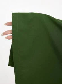 Scrubzie Conjunto de uniforme de enfermería de unicolor con parte superior de manga corta y pantalones - Verde - Ver 8