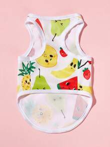 PETSIN 1pc Pet Dog/Cat Fruit Pattern Breathable Comfortable Vest - Multicolor - View 11
