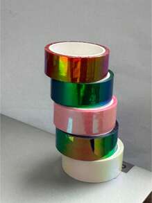 5rolls Laser Decorative Tape Back To School - Multicolor - View 6