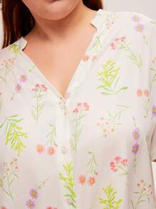 LUVLETTE Conjunto de pijama de mujer con top de manga corta con botones y pantalones cortos con estampado floral en tela de rayón suave, ideal para vacaciones. Pantalones con bolsillos, lencería y ropa interior para novia