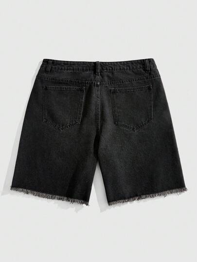 Street Life Shorts bermudas vaqueros holgados para hombre con rhinestones, adornos con brillo y bolsillos