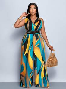 SOLERSUN 大码春夏时尚，优雅性感，情人节，婚礼季派对，音乐节，海滩，海滨度假，浪漫约会，露背领带，交叉腰带 - 黃色 - 查看 8