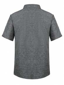 Manfinity RSRT 2 piezas Camisas casuales de verano para hombre de unicolor de manga corta, versátiles