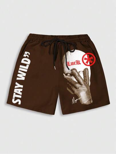 Street Life Herren bedruckte Shorts, geeignet für den täglichen Gebrauch im Frühling und Sommer