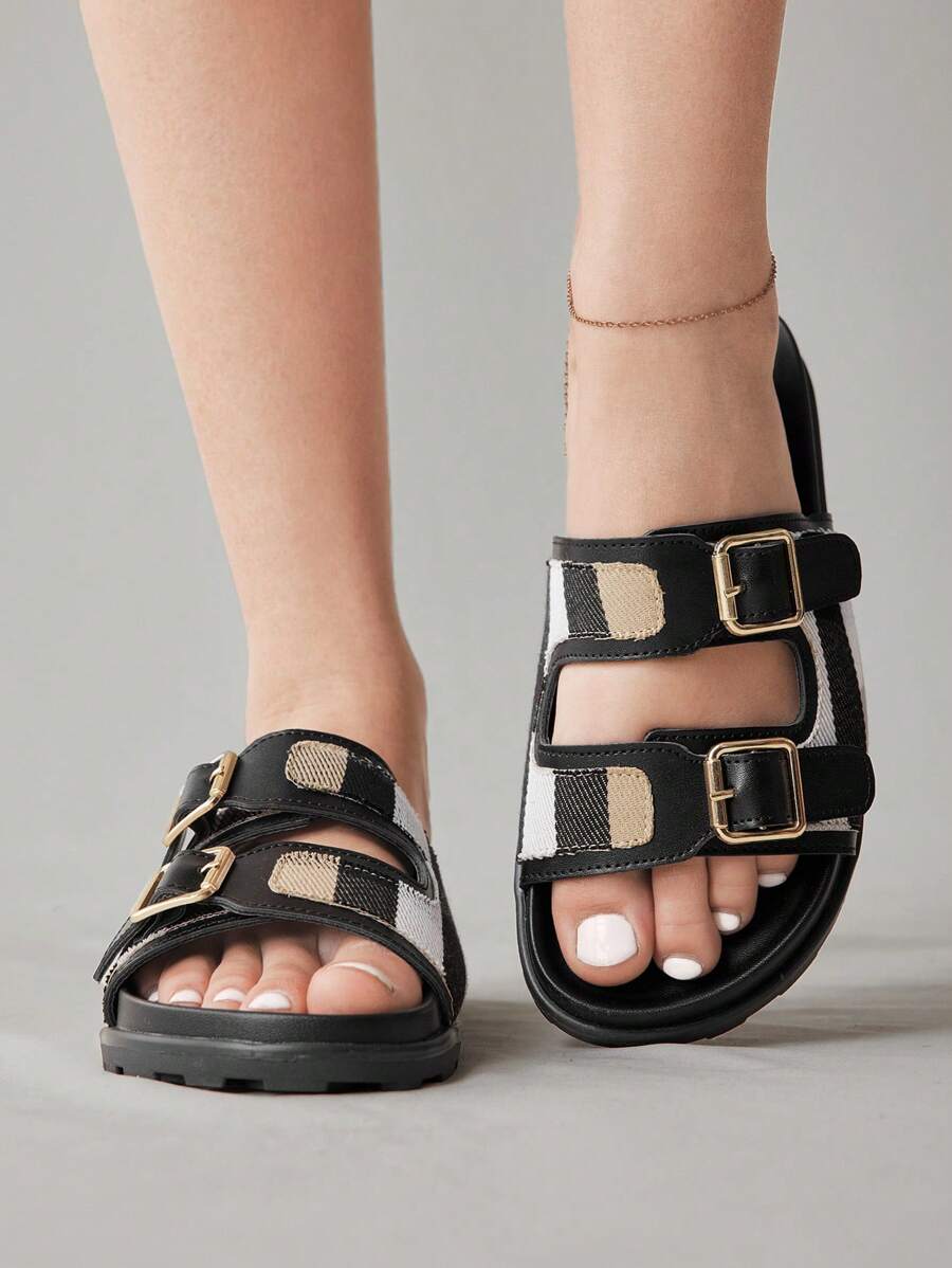 Solecia Nuevas sandalias planas de verano para mujer, de moda y versátiles