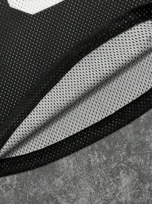 SHEIN Teen Boys' Casual Short Sleeve T-Shirt Sportswear, Sporty Streetwear Punk Rock Style For Daily, Party, Music Festival, Spring/Summer - Black - View 5