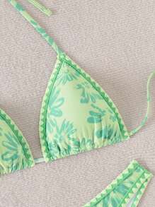 Swim Mod Springbreak Vacation Floral Printed Tankini Swimsuit For Summer - Multicolor - View 4