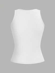 SHEIN EZwear 4pcs Cropped Sexy Tight Fit Tank Tops For Women, Summer Back To School - Multicolor - View 10