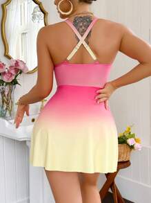 Swim Vcay 1pc Women's Fashionable One-Piece Swimsuit, Suitable For Summer - Multicolor - View 2