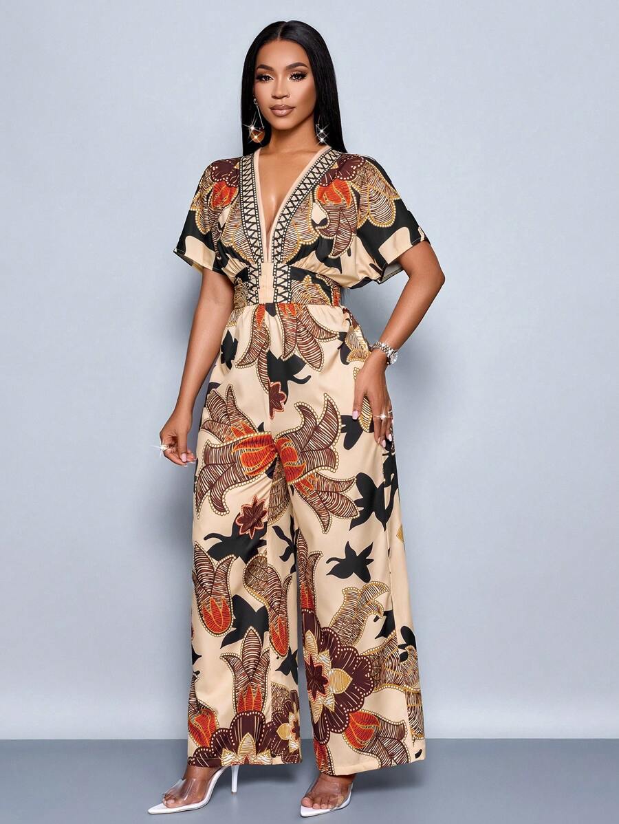 SOLERSUN Monos de mujer para verano con mangas tipo murciélago y estampado de cadena