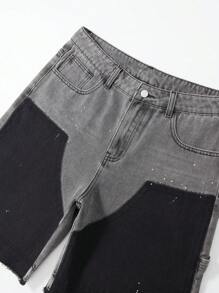 ROMWE MEN Grunge Punk Pantalones vaqueros de moda para hombre, adecuados para el verano