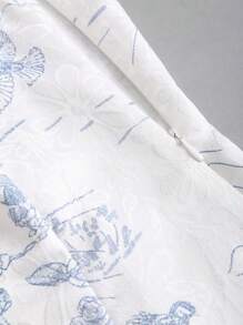 Sweetra 夏季新款中式旗袍无袖领黑色和金色花朵修身女式紧身连衣裙 - 黑色 - 查看 3