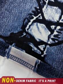 Slaydiva Casual Knitted Denim Effect Leggings For Women, Long Style Suitable For Summer Fall Clothes - Multicolor - View 5