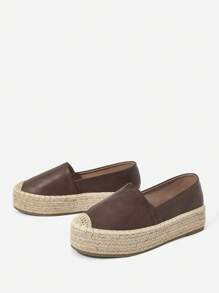 Styleloop Platta slip-on skor för kvinnor, bohemisk stil, retroamerikansk, bohemisk, western, musikfestival, festoutfit - Chokladbrun - Visa 2