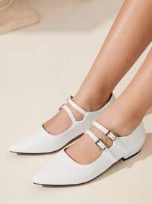 CUCCOO CHICEST Women's Casual Versatile Simple Flat Loafers - White - View 7