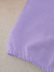 Franclia Elegant Sleeveless Elastic Waist Loose Neck Drawstring Textured Woven White Blouse, Women, Spring/Summer - Mauve Purple - View 5