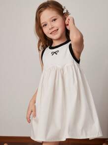 PrepCrw PrepCrw Young Girls White Preppy Style Dress, Spring/Summer Girls School Uniform Teen Girl Clothes For School Uniform School For Girls School Dress First Day Of School Outfits Cute Back To School Clothes Cute Tops For School Dress